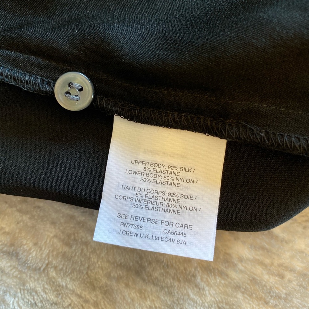 J. Crew stretch silk bodysuit